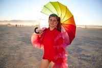 Anna Brewer at  Burning Man 2001