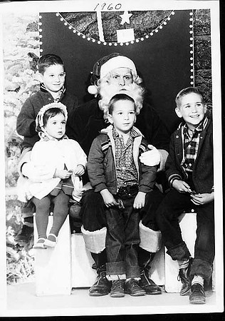 Santa 1960 McIntyre kids