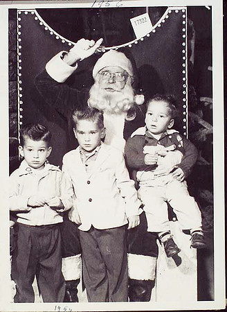 Santa 1956 McIntyre kids