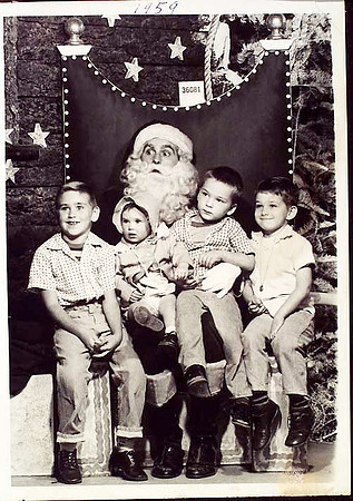 Santa 1959 McIntyre kids