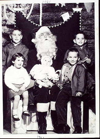 Santa 1961 McIntyre kids