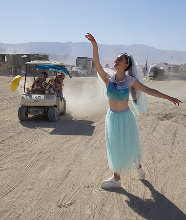 Anna gets attention Burning Man 2022  0726-Aug 30 2022 1