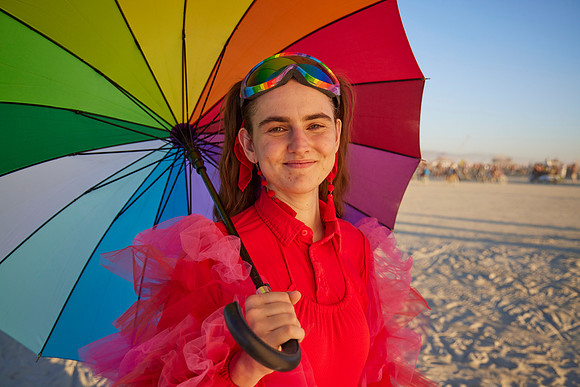 Anna Brewer at  Burning Man 2003