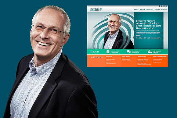 Professional headshot placed on a green-screen knockout facing the camera.