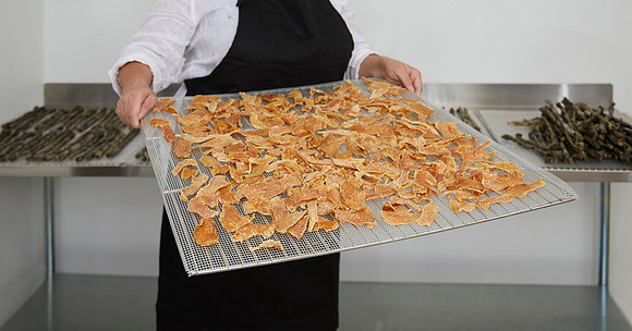 Chicken on dehydrator rack 1.91 to 1 ratio