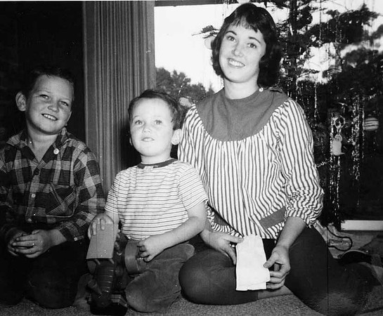 Diana, Terry, Tom xmas 58'