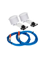 Blue cables and sensors