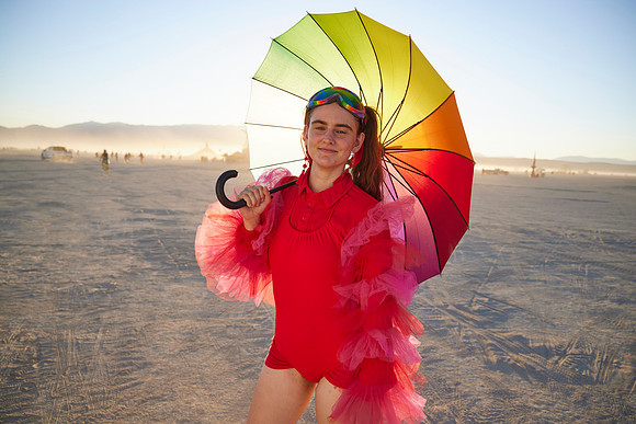 Anna Brewer at  Burning Man 2000