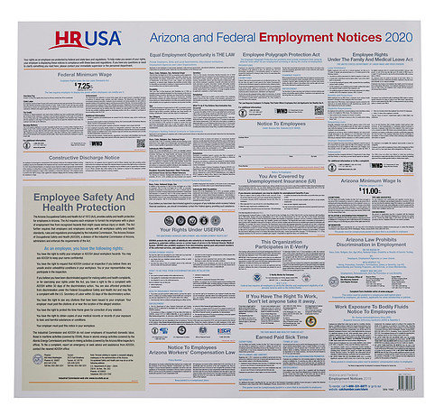 CC HR USA Arizonia Fed Employ Poster 2020 137 2