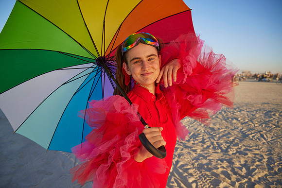 Anna Brewer at  Burning Man 2004