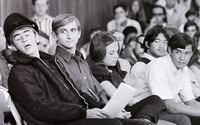 Ayer HS 1972 16 Jon Cummins falls asleep-Frank Threadway-Becky Marty Lew Loren